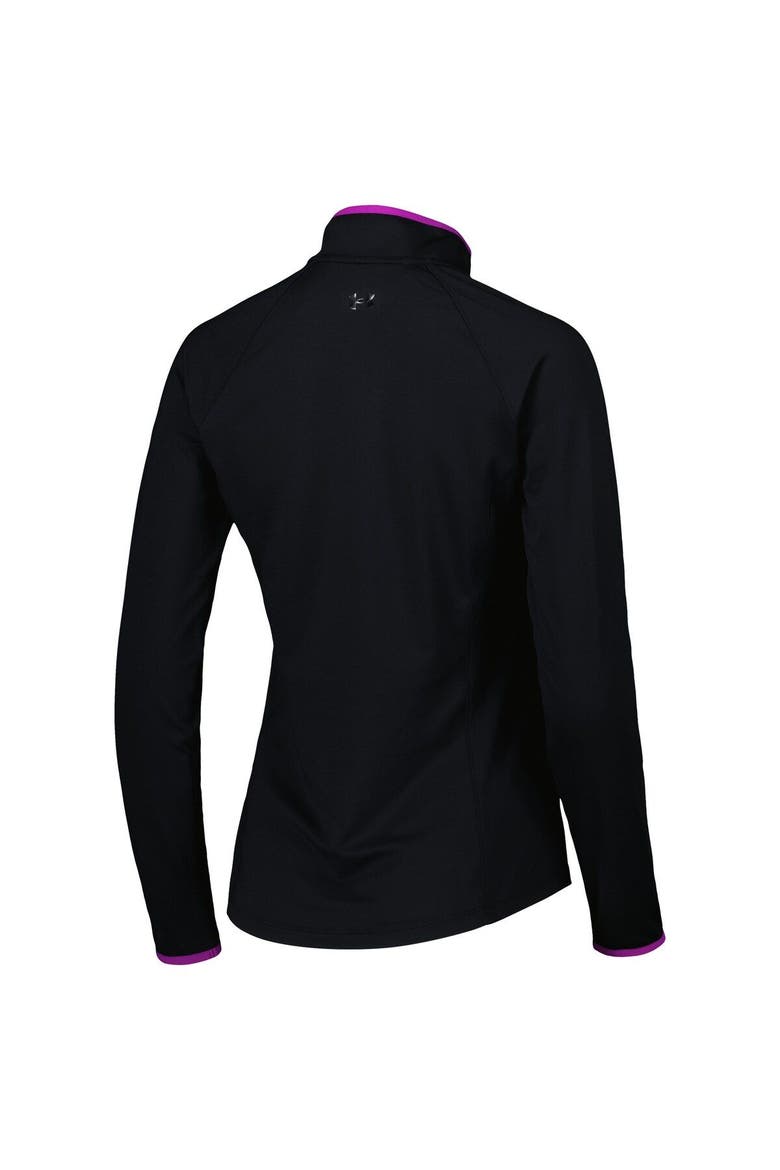 Women's Under Armour Black FedEx St. Jude Championship T2 Green Raglan Quarter-Zip Top, Alternate, color, Black