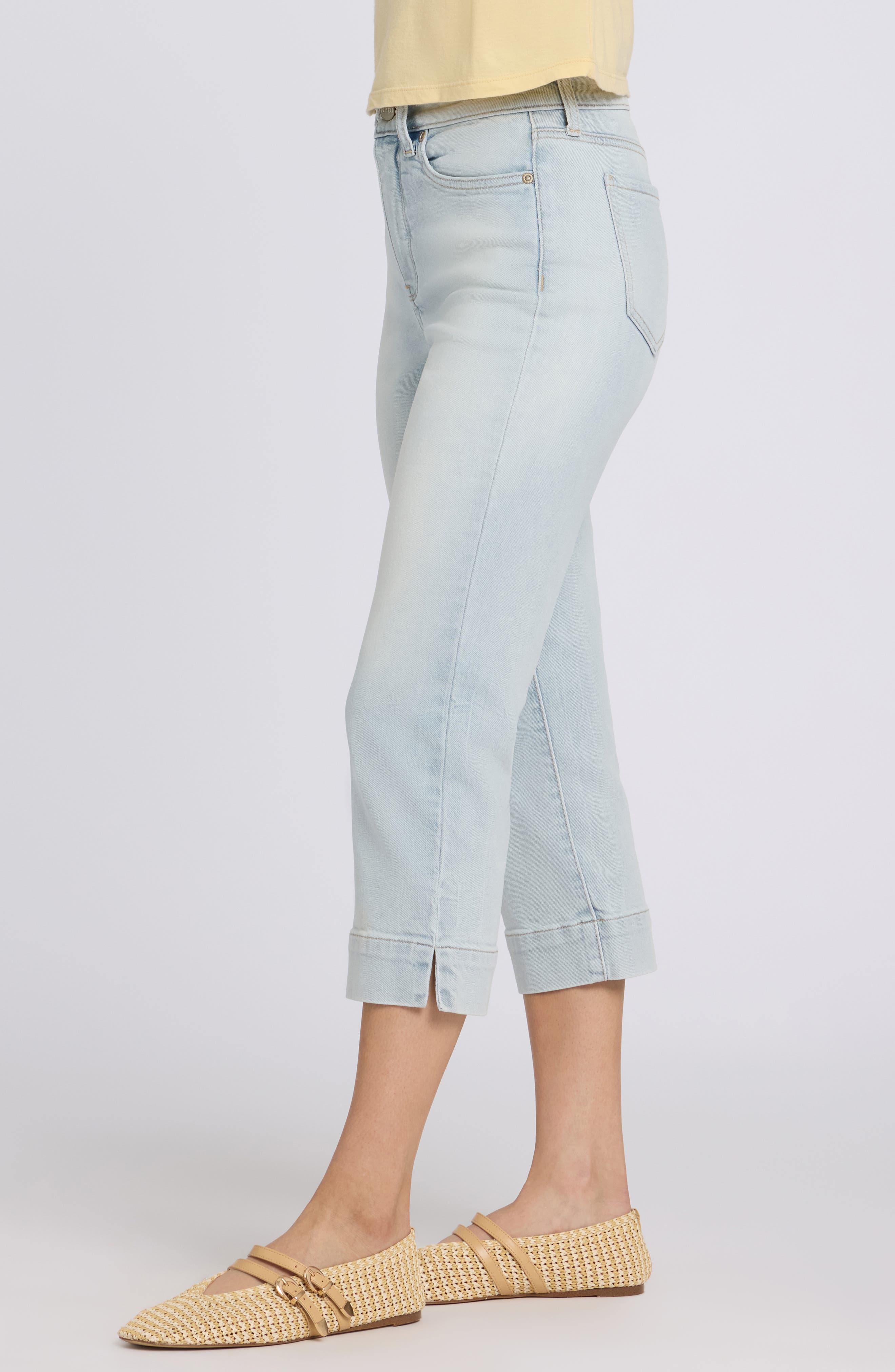 NYDJ Marilyn Split Cuff Crop Capri Jeans (Women) | Nordstrom