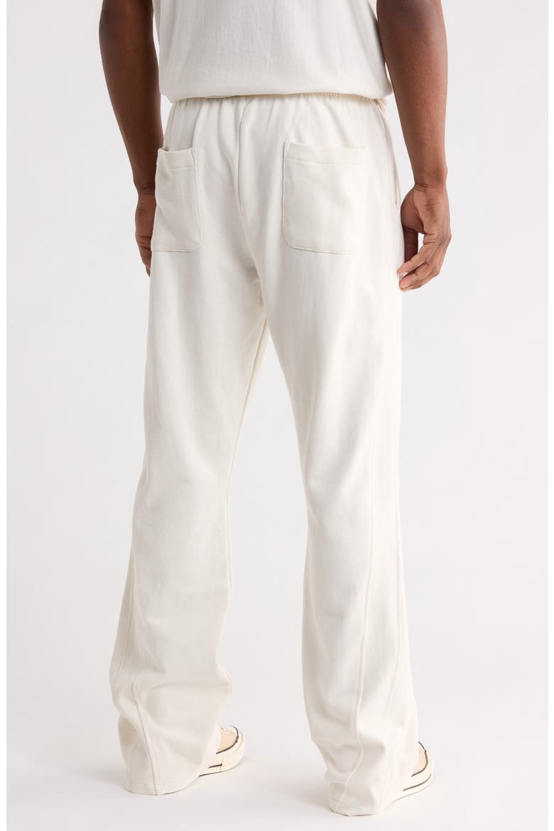 Track Cotton Sweatpants, Alternate, color, BONE