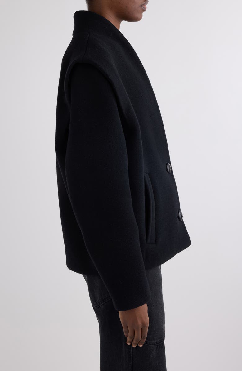 Isabel Marant Dyogo Wool Blend Felt Jacket, Alternate, color, Black