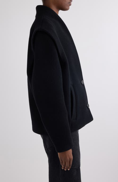 Isabel Marant Dyogo Wool Blend Felt Jacket In Black
