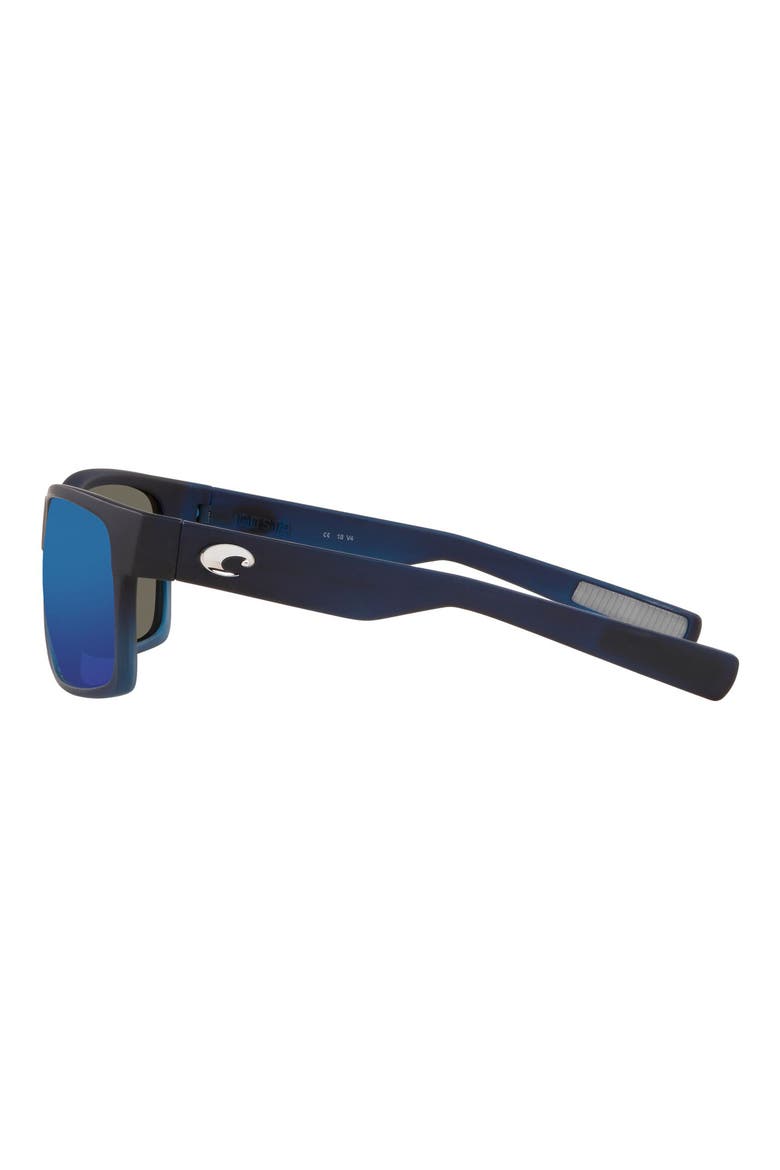 60mm Polarized Rectangular Sunglasses, Alternate, color, GREY BLUE