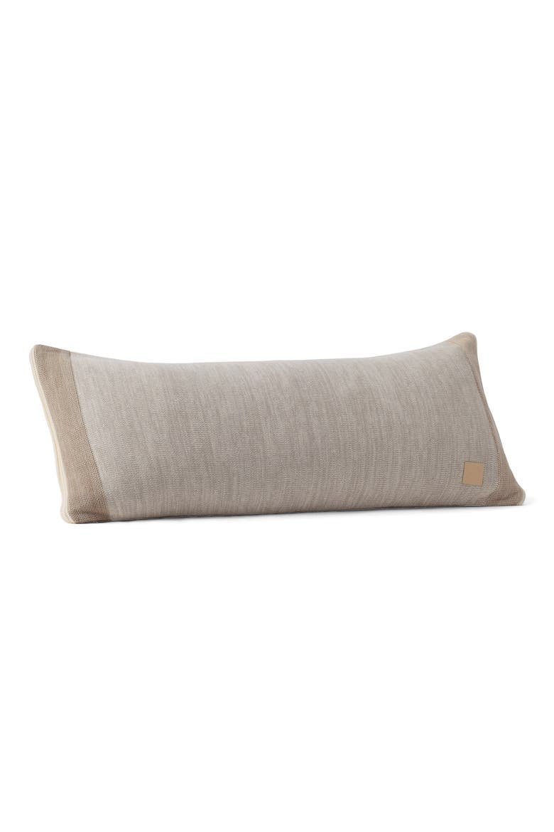 Court Knit Decorative Pillow, Main, color, HEATHERED PEWTER