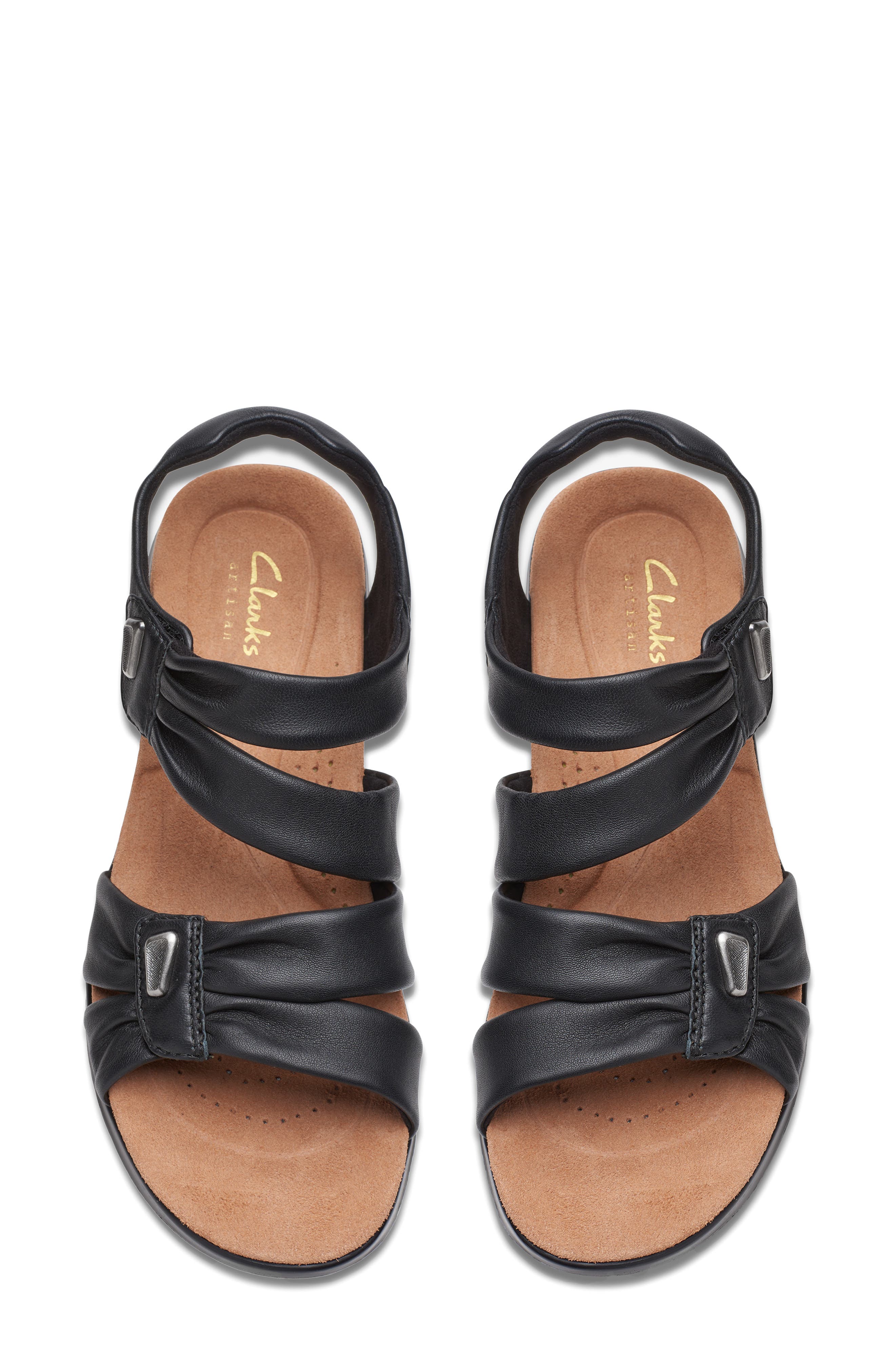 Clarks<sup>®</sup> Kitly Ave Sandal, Alternate, color, Black Leather