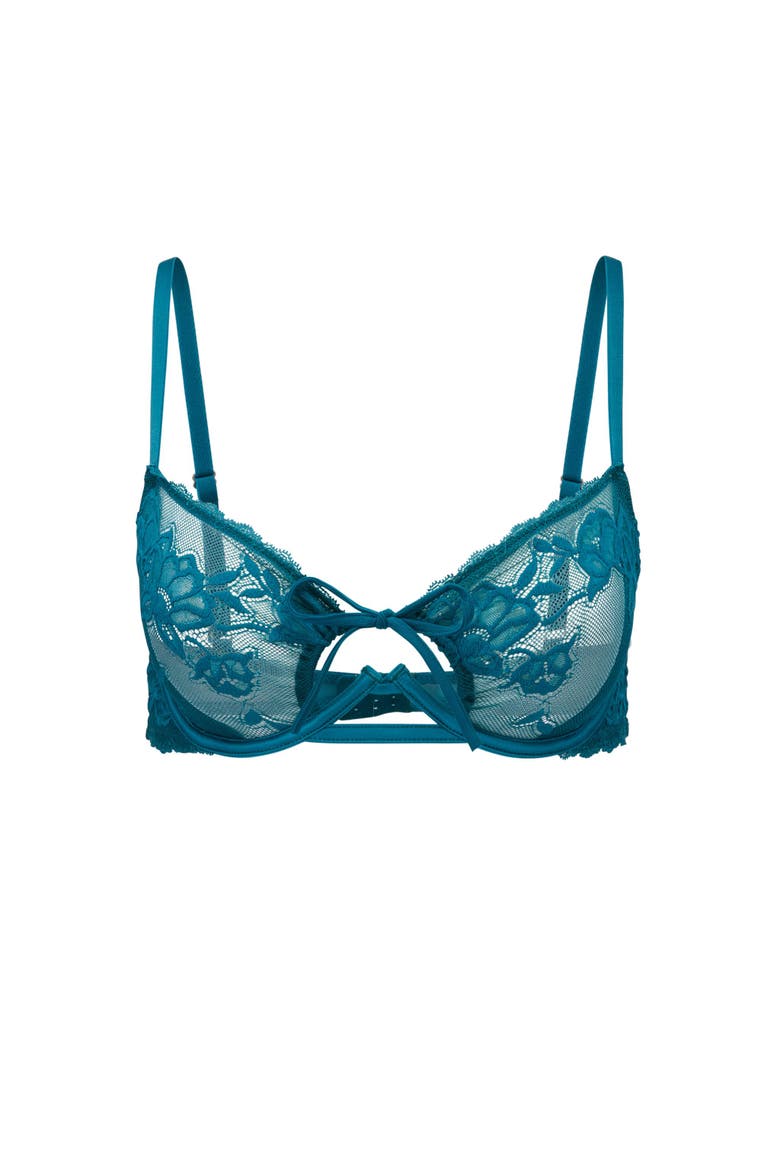 Cathie Unlined Demi Bra, Alternate, color, Dark blue