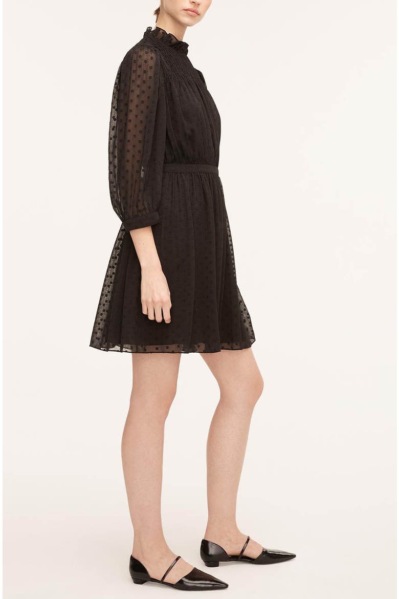 Clip-Dot Shirt Dress, Alternate, color, Black