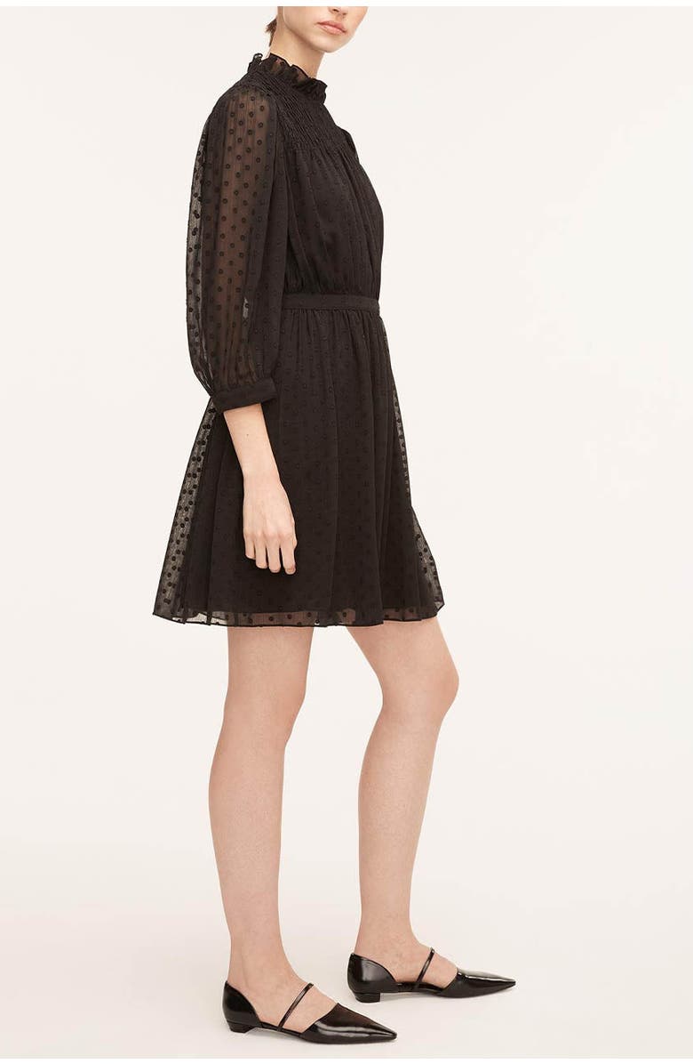 Rebecca Taylor Clip-Dot Shirt Dress, Alternate, color, Black