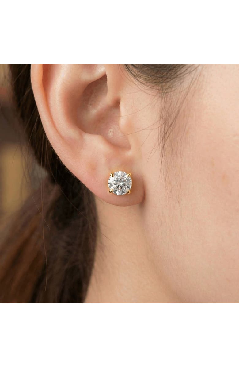 Bliss Diamond 2 Carat TW Lab Grown Diamond Studs 14K Gold With Screw Backs, Alternate, color, 14K Yellow Gold