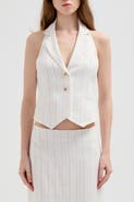 nuaje nuaje Le Tailored Halter Linen Vest