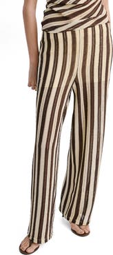 MANGO Stripe Open Stitch Knit Pants