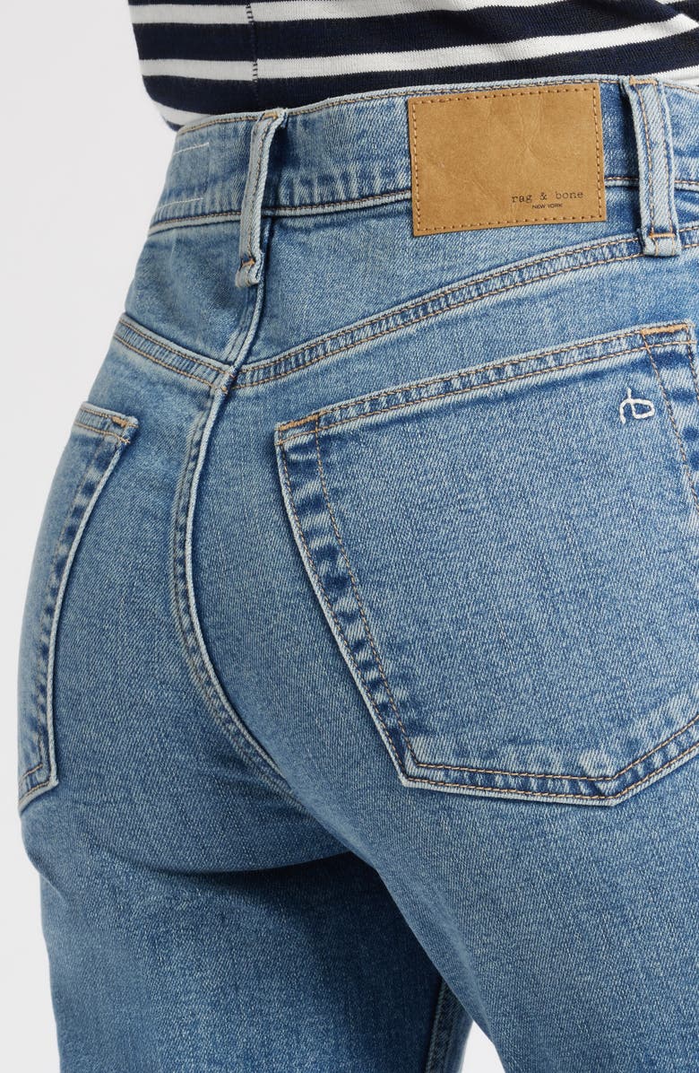 rag & bone Harlow Mid Rise Ankle Straight Leg Jeans, Alternate, color, Orian
