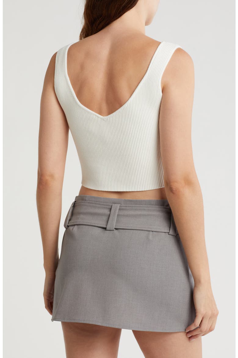 Reversible Rib Crop Sweater Tank, Alternate, color, IVORY