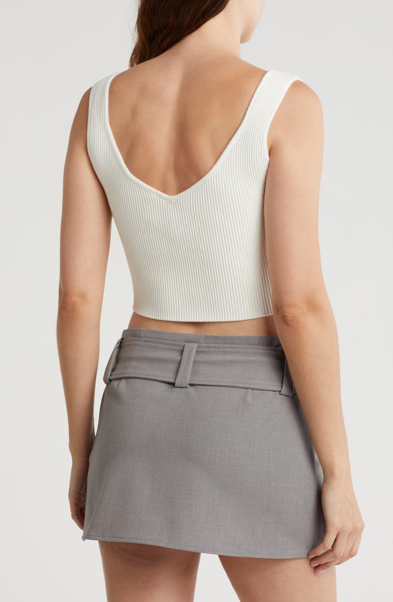 Abound Reversible Rib Crop Sweater Tank, Alternate, color, Ivory