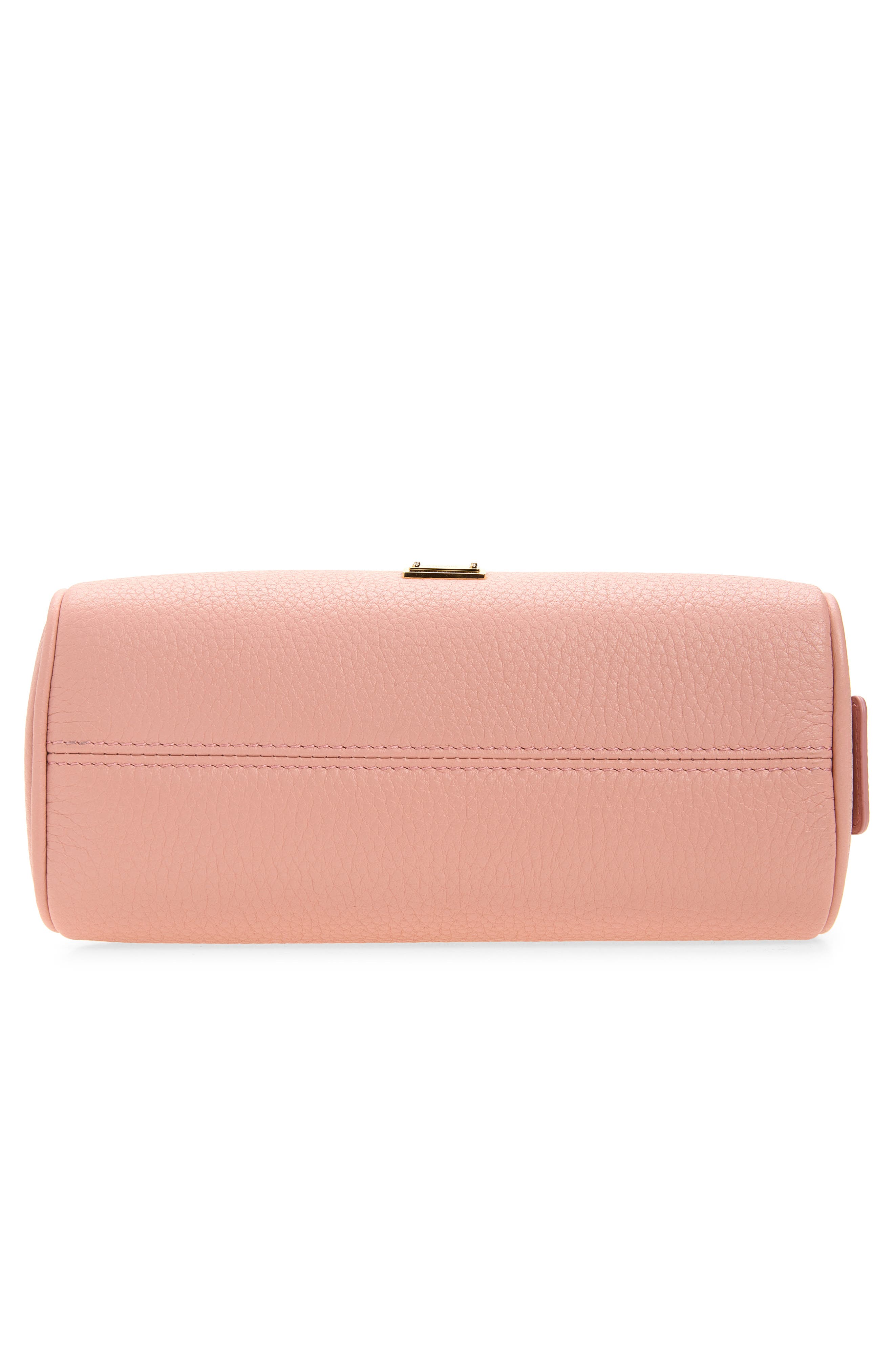 Vittoria Leather Top Handle Bag, Alternate, color, 84550 ROSA PESCA