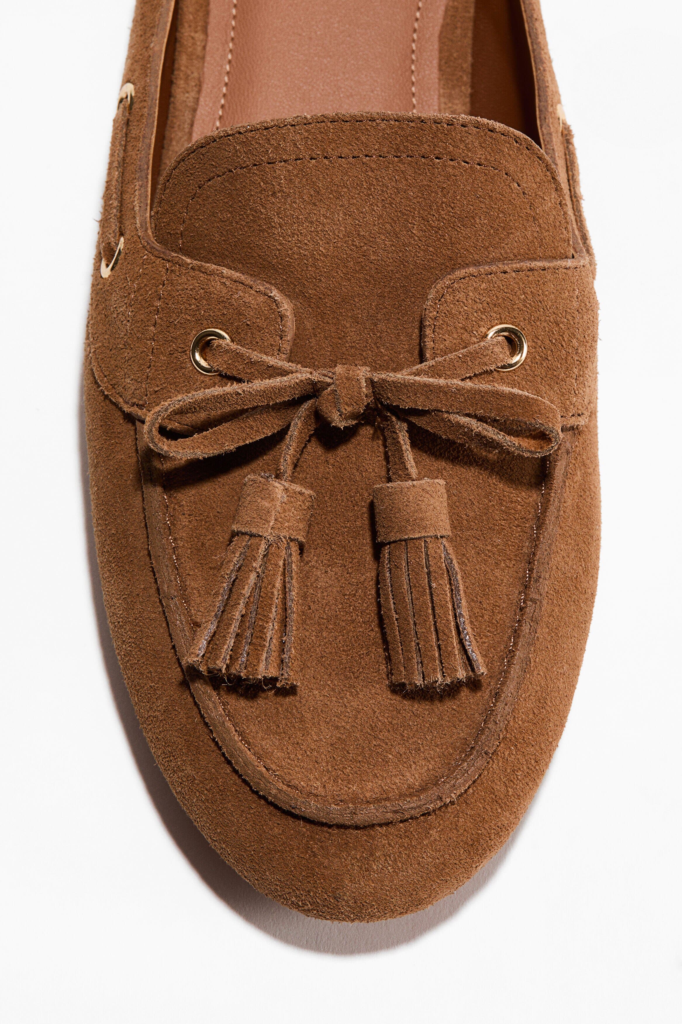 H&M Split Suede Mules, Alternate, color, Brown