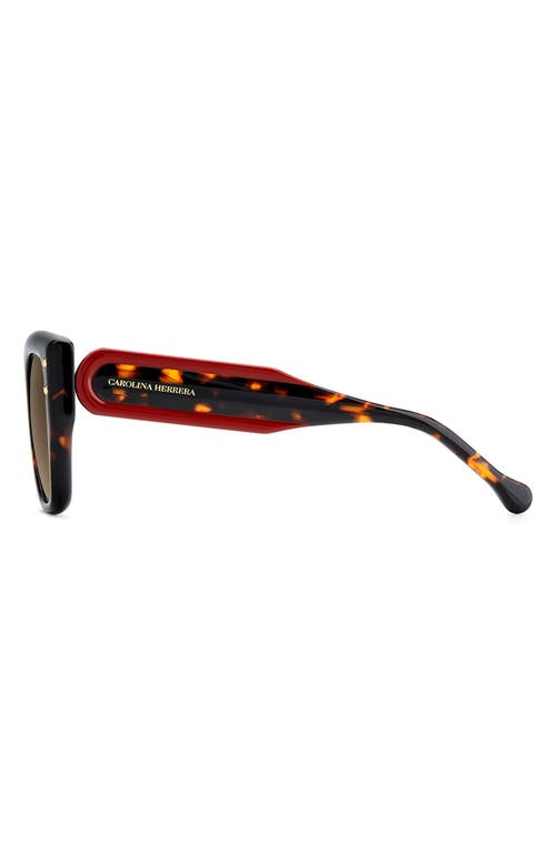 Carolina Herrera Her312 Logo-print Square Acetate Sunglasses In Havana/brown Sf