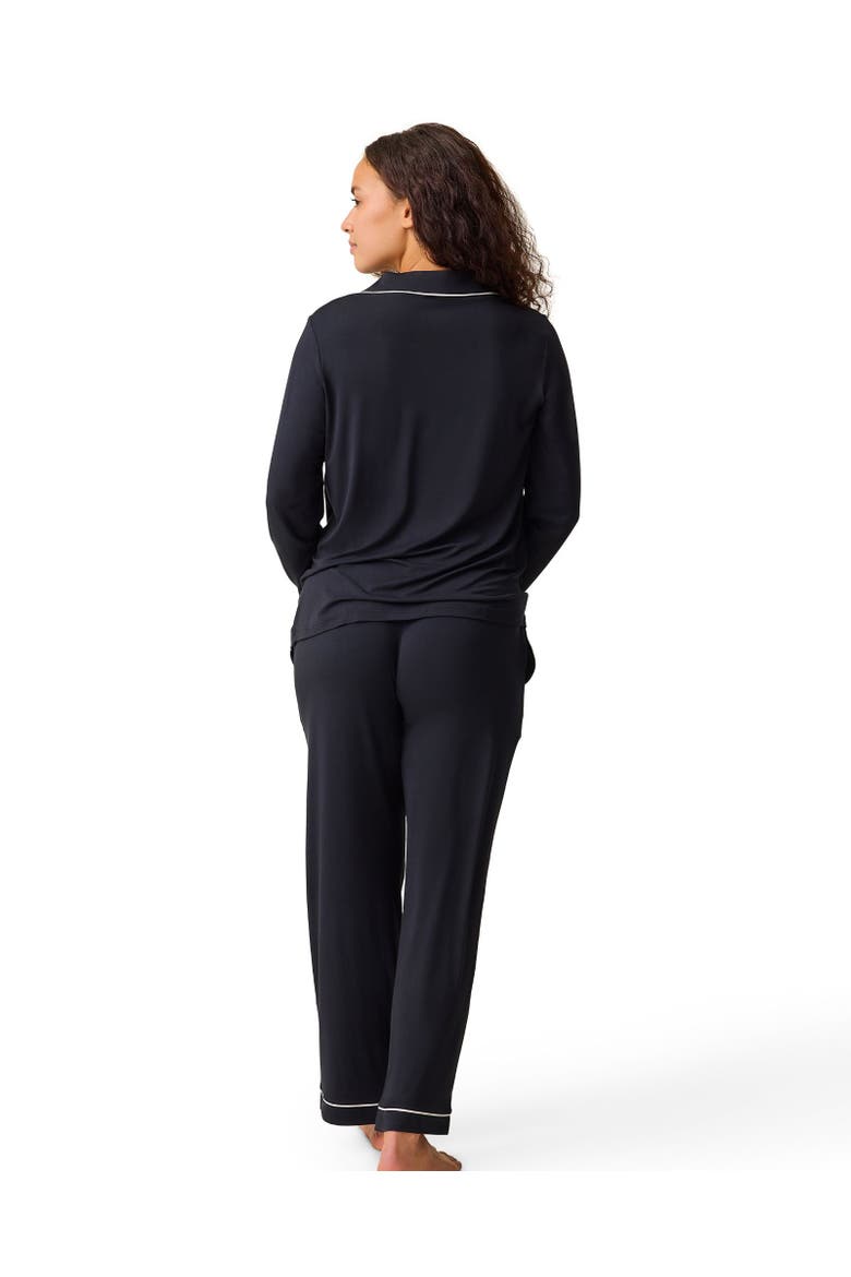 Clea Long Sleeve Pajama Set, Alternate, color, Black
