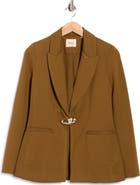 Elie Tahari Goldtone Closure Blazer