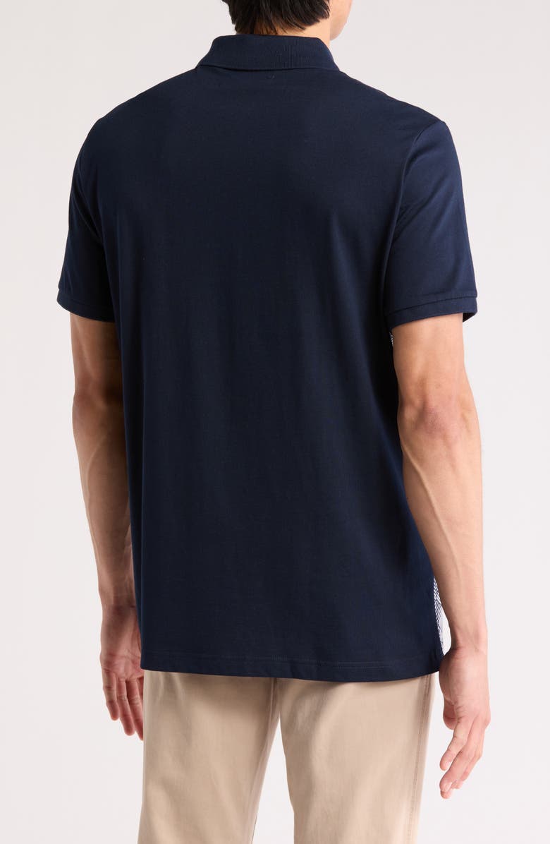Original Penguin Diamond Jacquard Cotton Polo, Alternate, color, Dark Sapphire