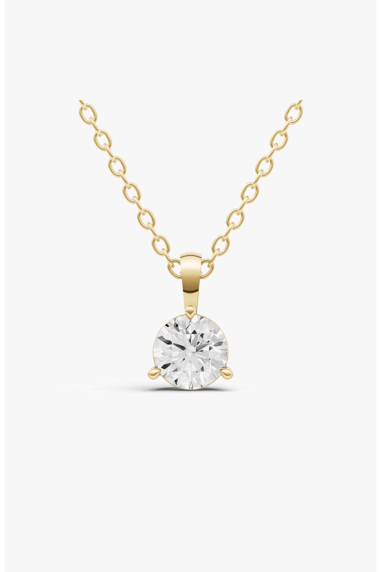 14k Gold 0.5 ct Prong Martini Pendant Lab Grown Diamond Solitaire, Main, color, Yellow Gold