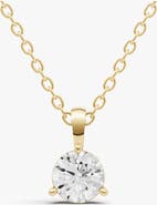 SEREIA OFFICIAL 14k Gold 2 ct Prong Martini Pendant Lab Grown Diamond Solitaire