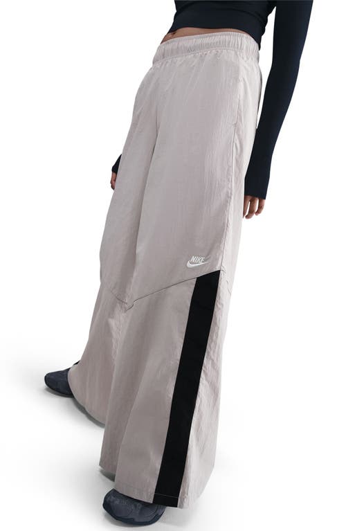 Nike Sportswear Wide Leg Cotton Pants In Neutral