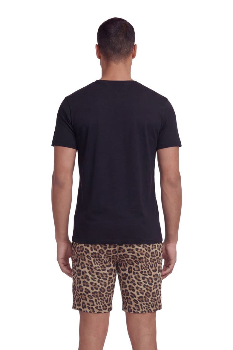 Leopard Mens Flat Front Short, Alternate, color, LEOPARD BROWN