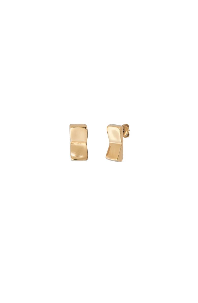 UNODE50 Rectangular Plate Earrings, Main, color, Gold