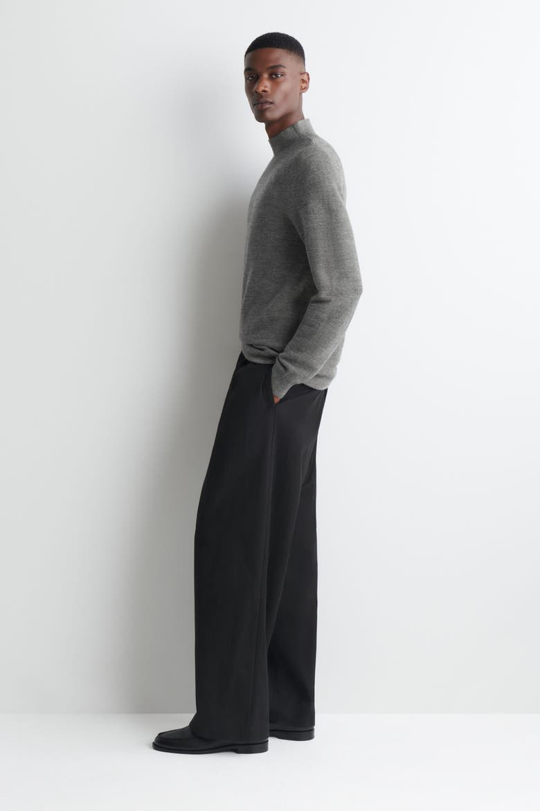 Wool Mock-Neck Sweater, Alternate, color, GRAY