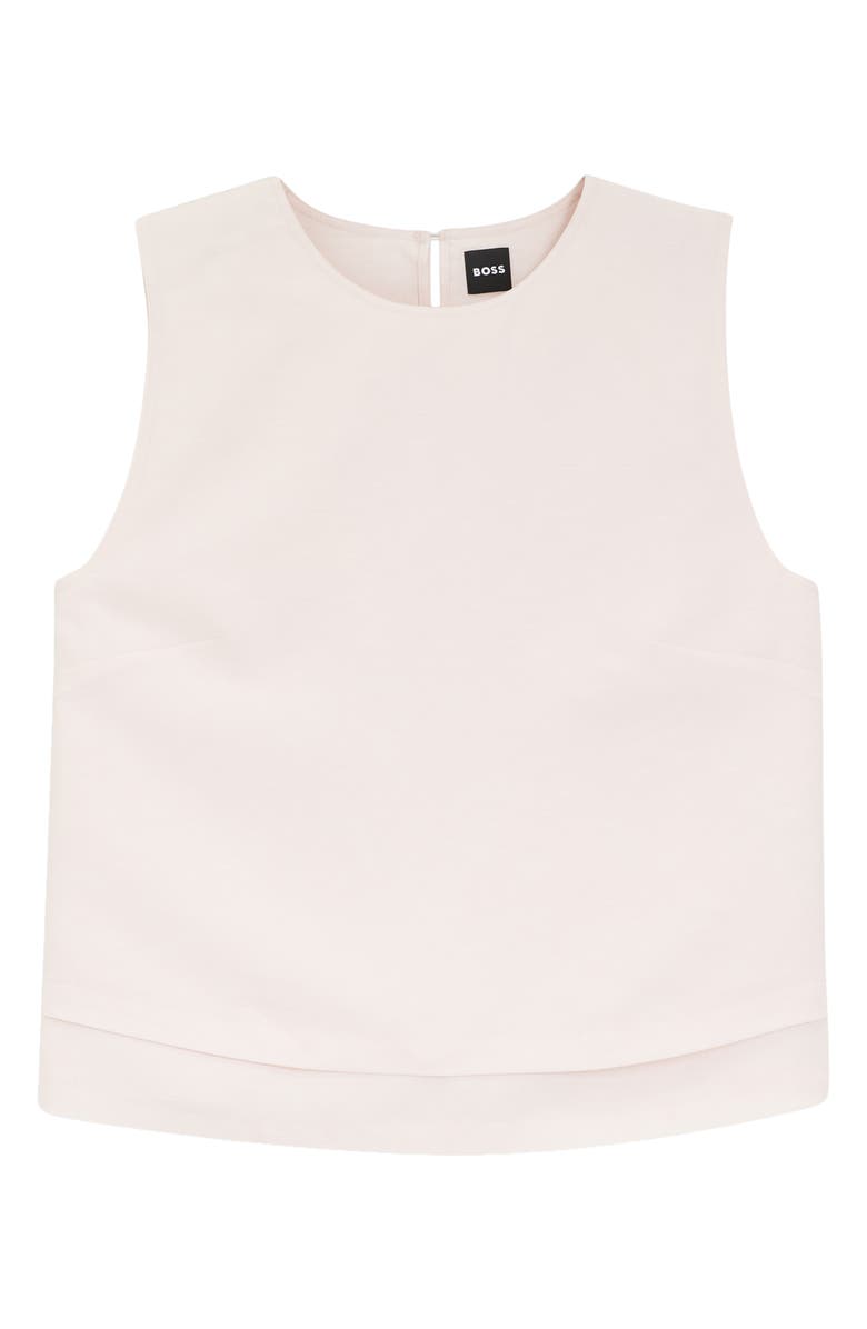 BOSS Bliny Layered Hem Split Back Top, Alternate, color, Ocean Rose