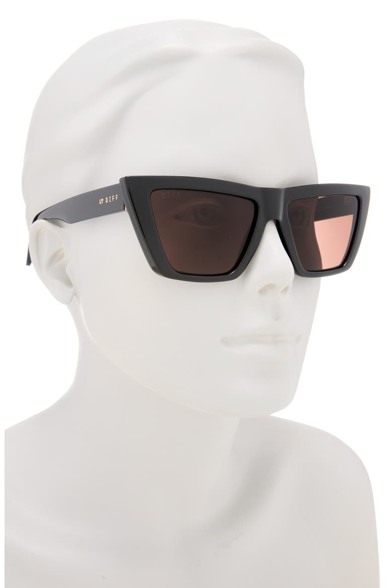 Winona Square Sunglasses, Alternate, color, BLACK BROWN