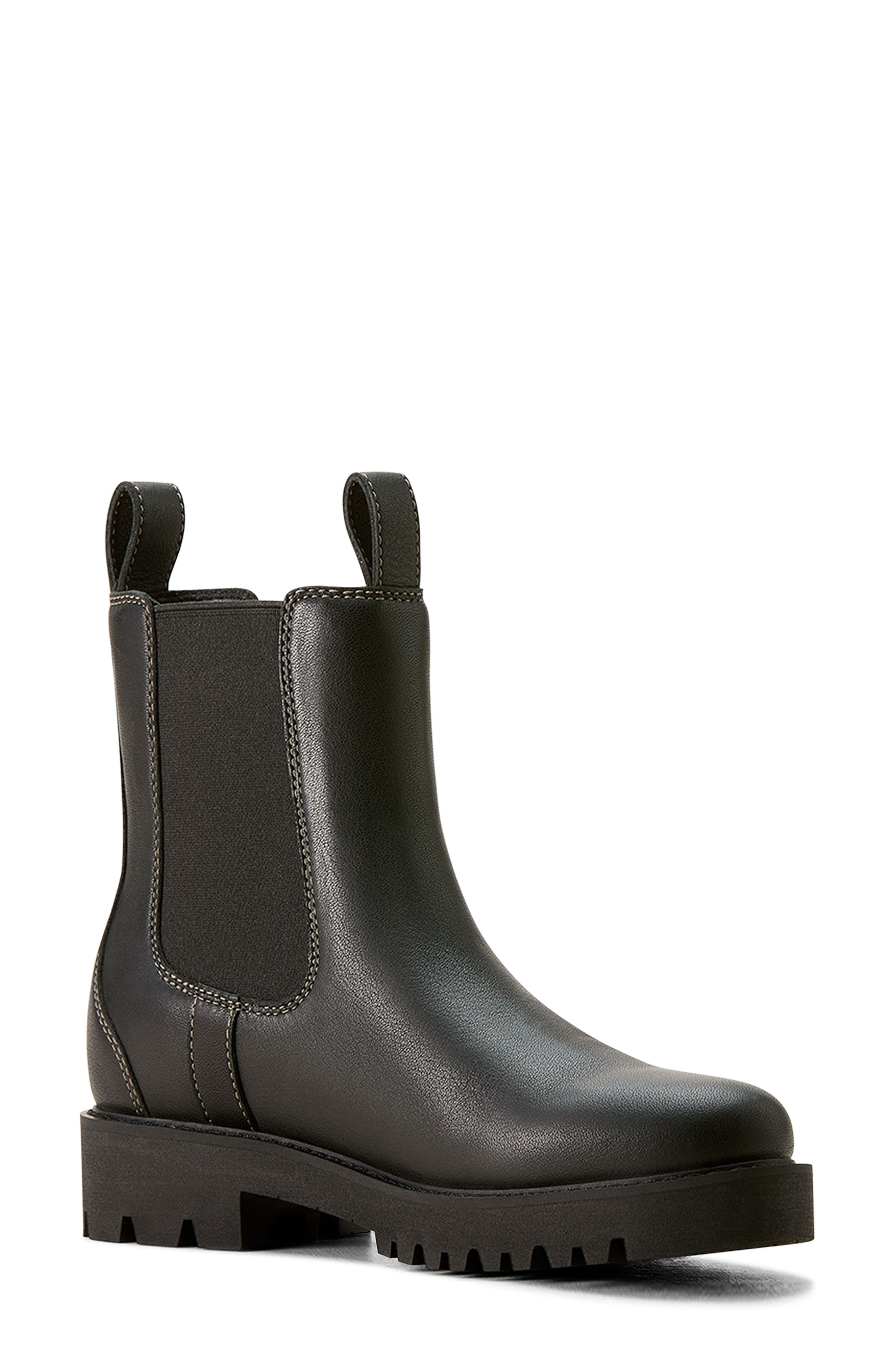 Ariat Wexford Lug Chelsea Boot, Main, color, Jet Black