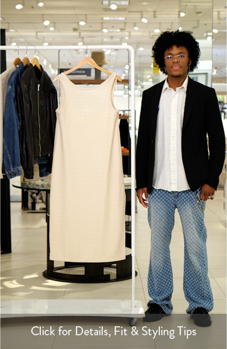 Eyelet Cover-Up Midi Dress, sales video thumbnail