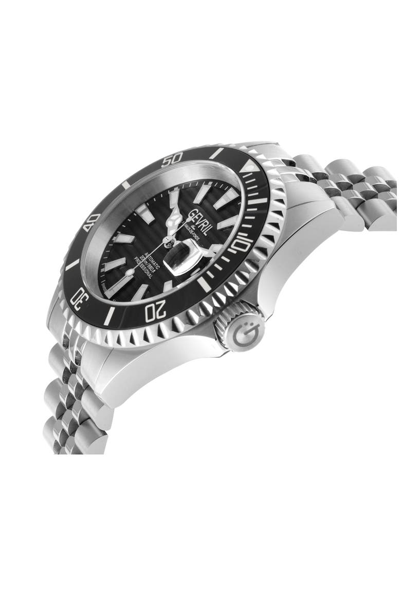 Chambers Swiss Automatic Bracelet Watch, 42mm, Alternate, color, SILVER