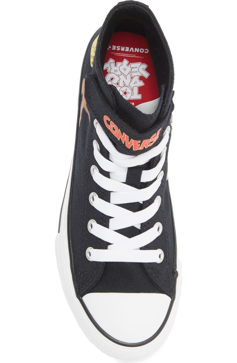 Converse x Tom and Jerry Kids' Chuck Taylor All Star 1V High Top Sneaker, Alternate, color, Black/ Multi/ White