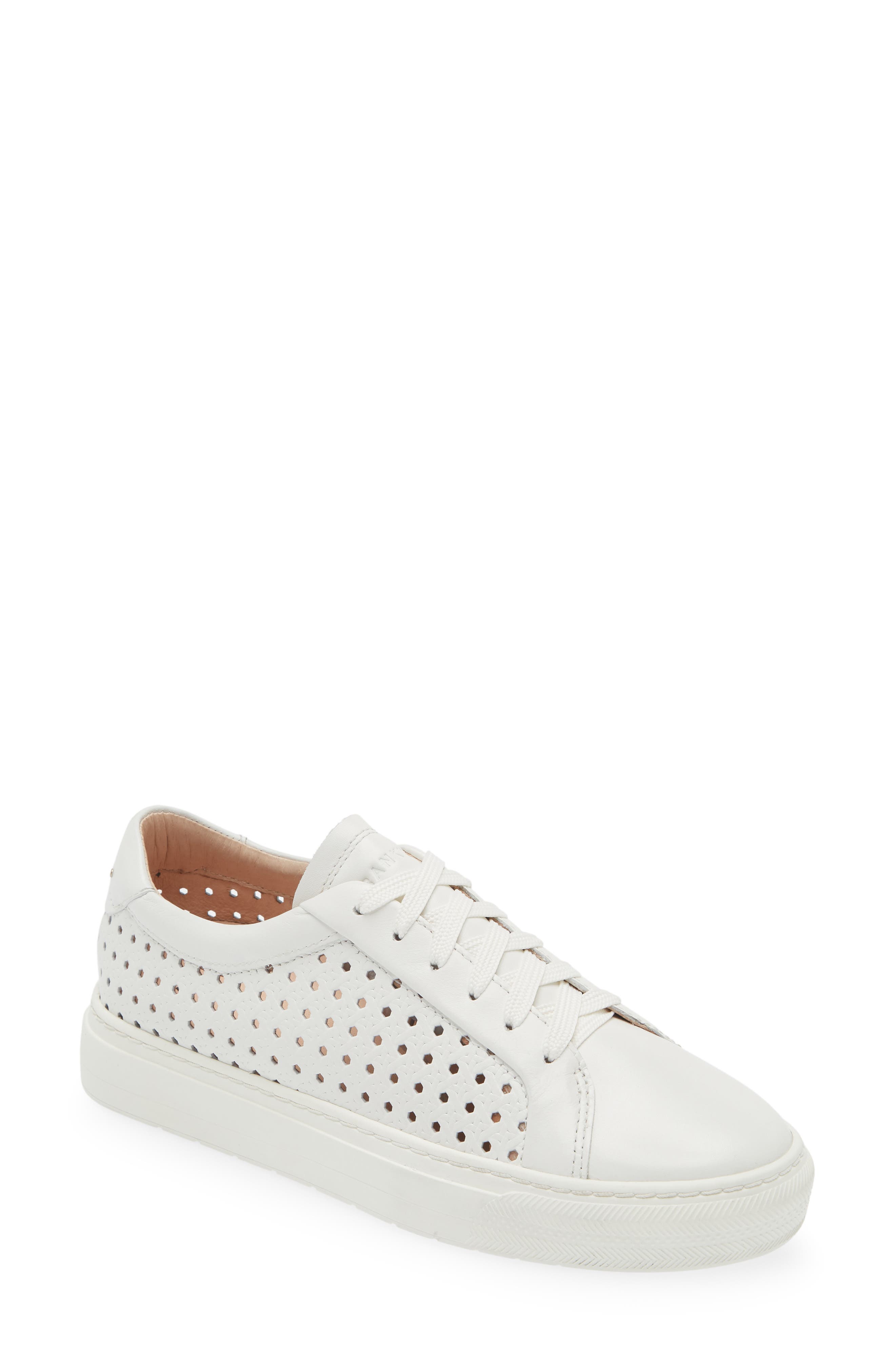 FRANKIE4 Mim IV Perforated Sneaker, Main, color, White Weave