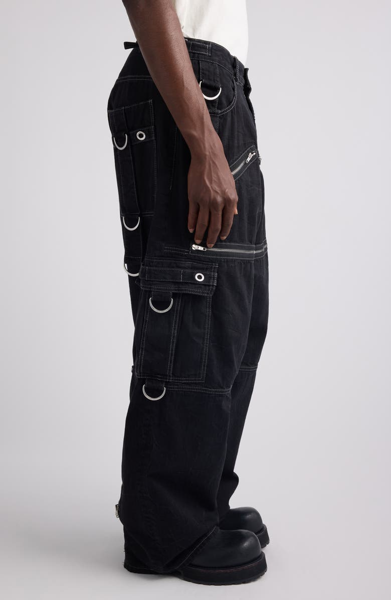 Balenciaga Cotton D-Ring Cargo Pants, Alternate, color,