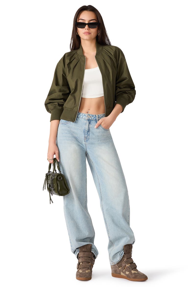 Bray Bomber Jacket, Alternate, color, DARK OLIVE