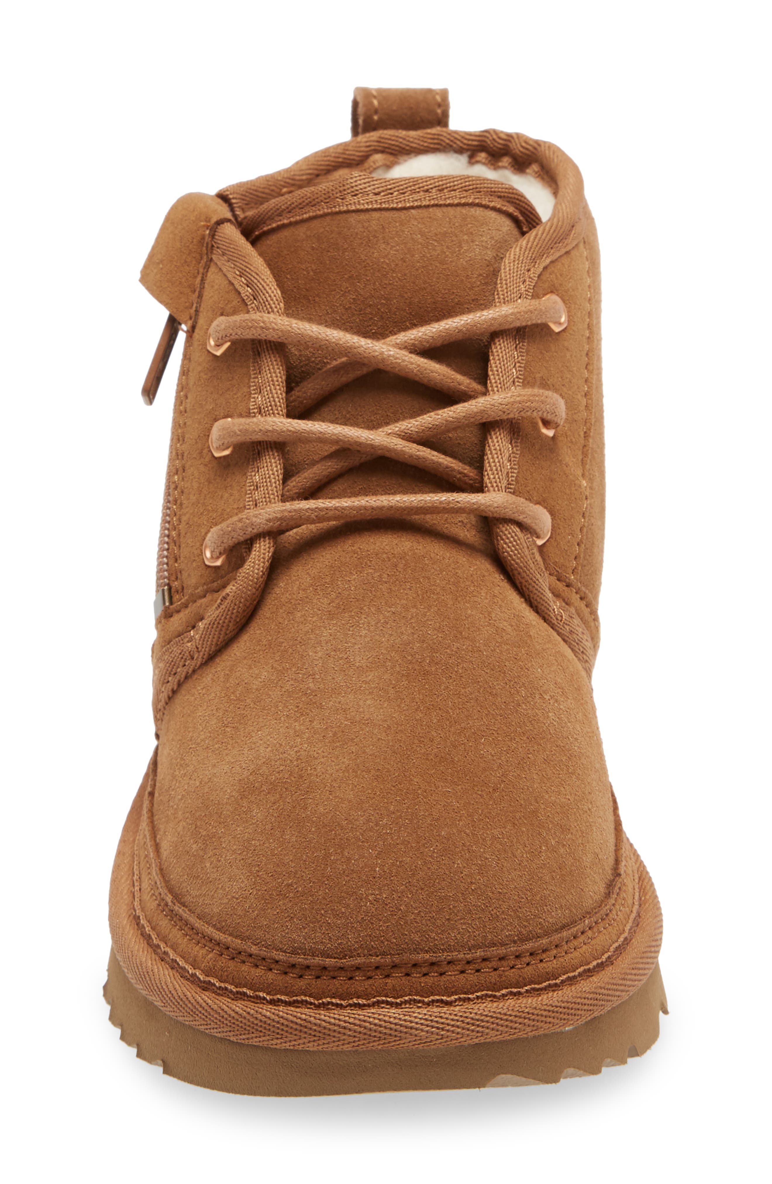 Neumal Water Resistant Leather Boot, Alternate, color, CHESTNUT