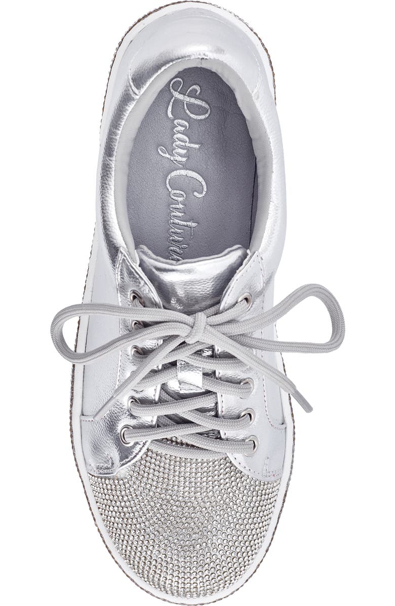 LADY COUTURE Legend Rhinestone Sneaker, Alternate, color, Silver