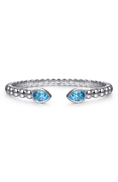 Blue Topaz Cuff Bracelet