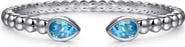 Gabriel & Co. Blue Topaz Cuff Bracelet