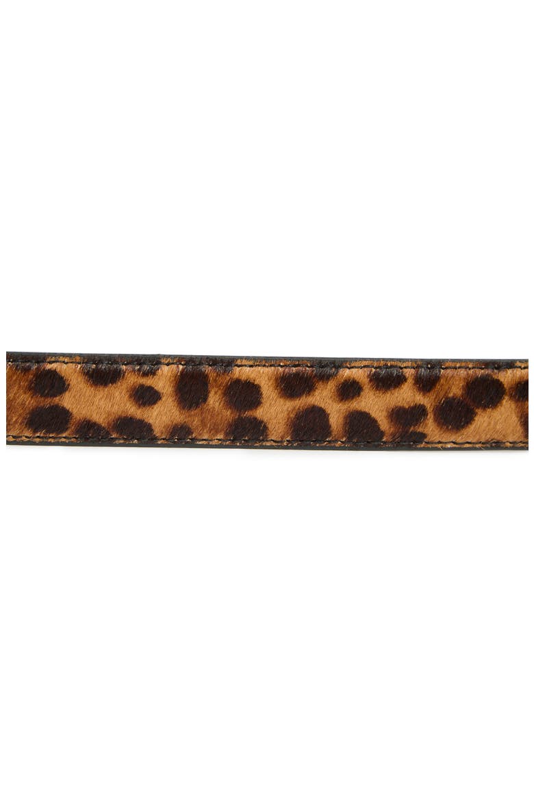 Animal Print Genuine Calf Hair & Faux Leather Belt, Alternate, color, LEOPARD