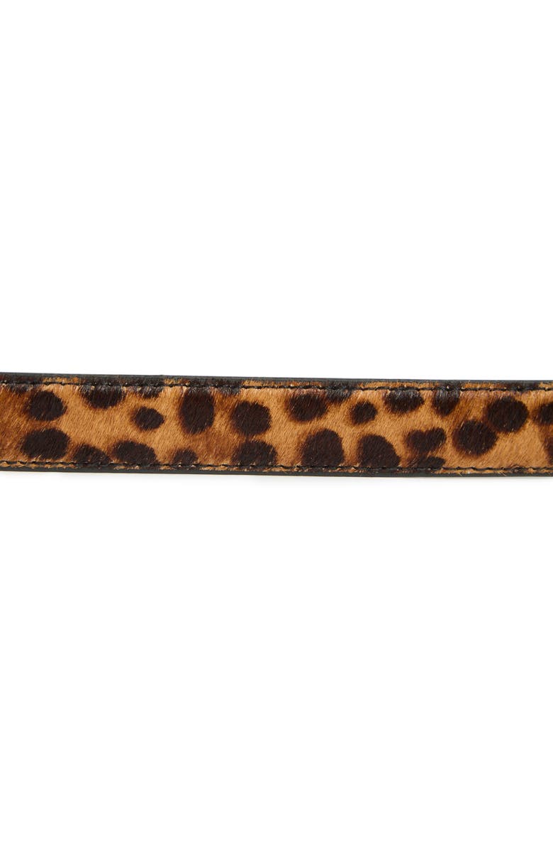 NORDSTROM RACK Cheetah Genuine Calf Hair & Leather Belt, Alternate, color, Leopard