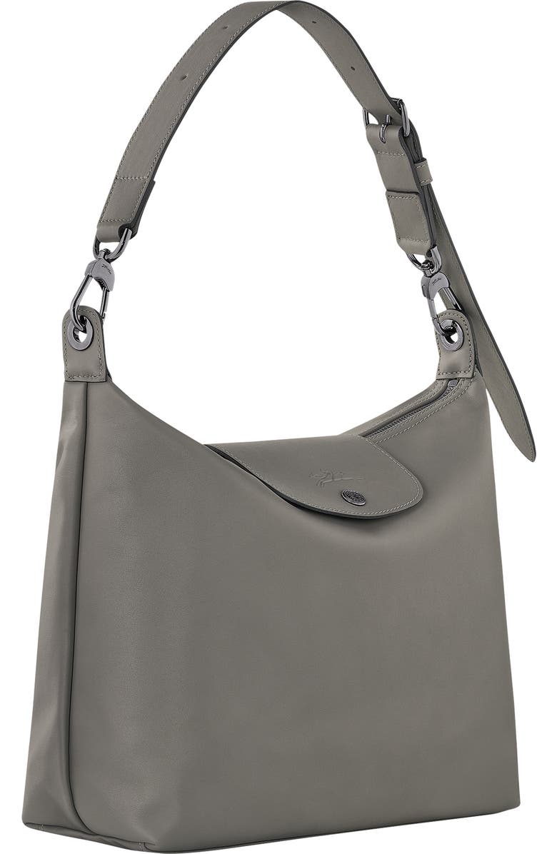 Longchamp Medium Le Pliage Xtra Leather Hobo Bag, Alternate, color, Turtledove