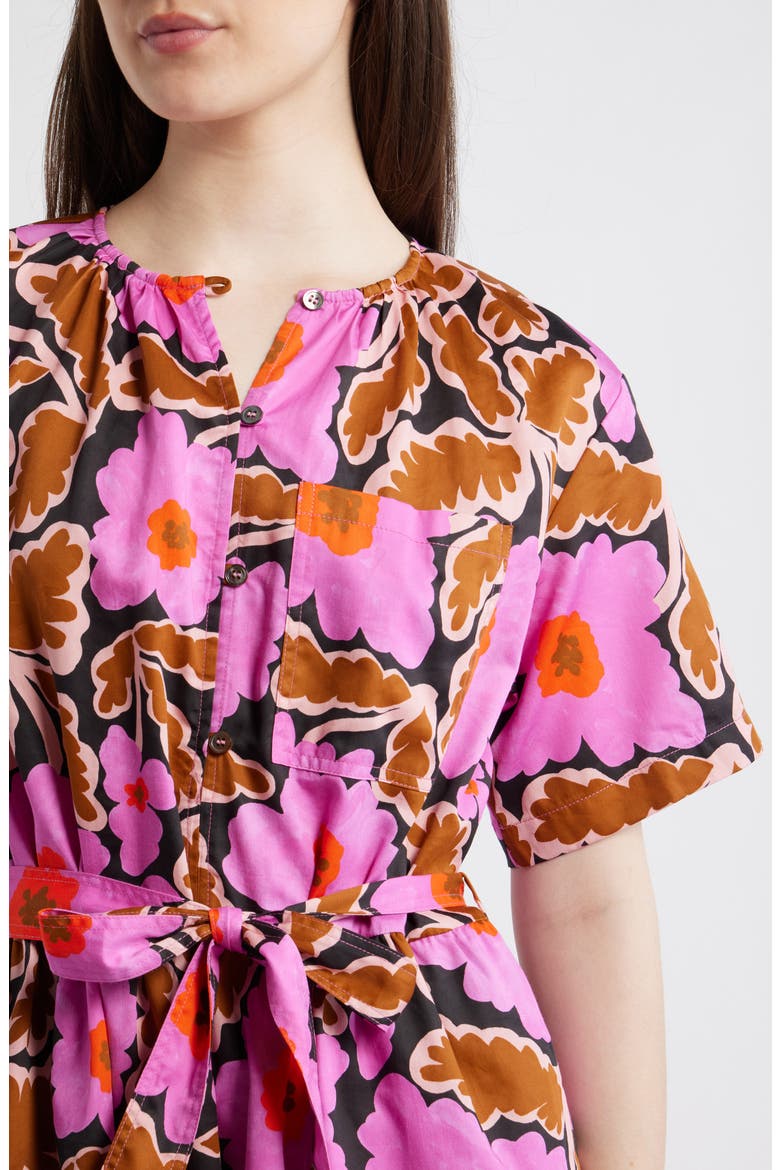 Salvinia Floral Cotton Blend Romper, Alternate, color, VITORIA