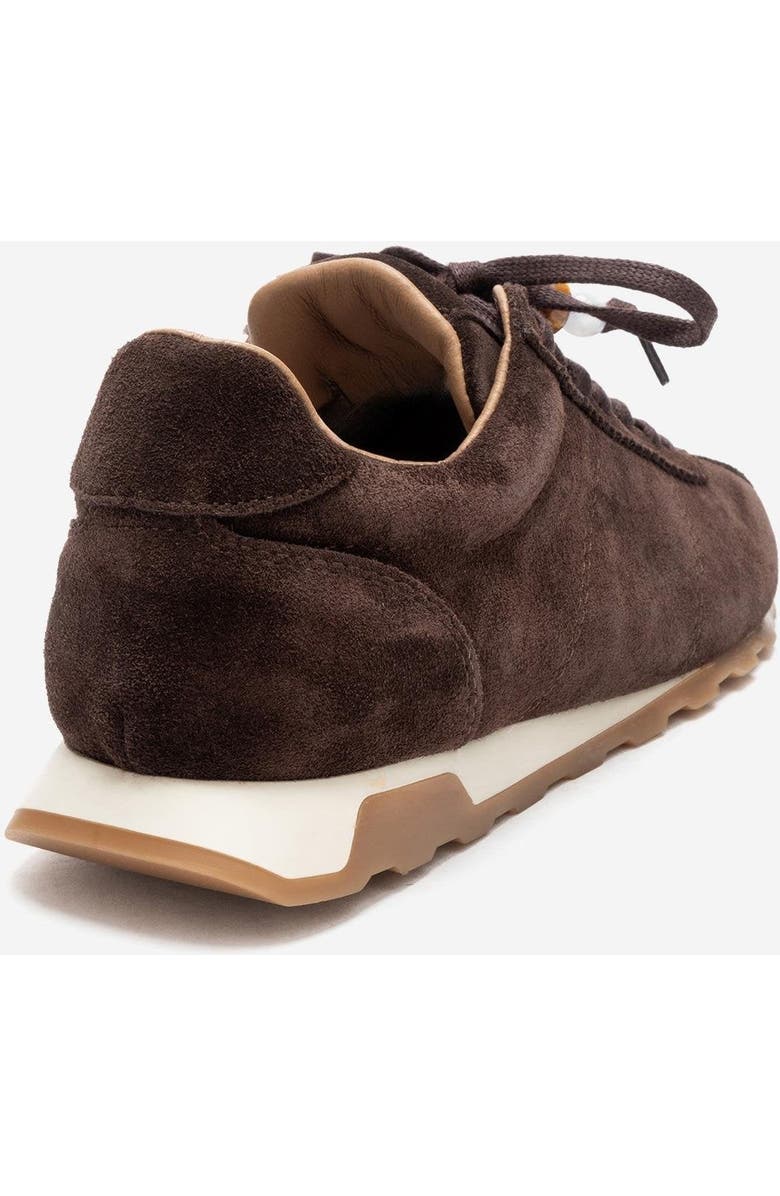 Forever & Always Shoes Brea Leather Embellished Sneaker, Alternate, color, Brown Suede