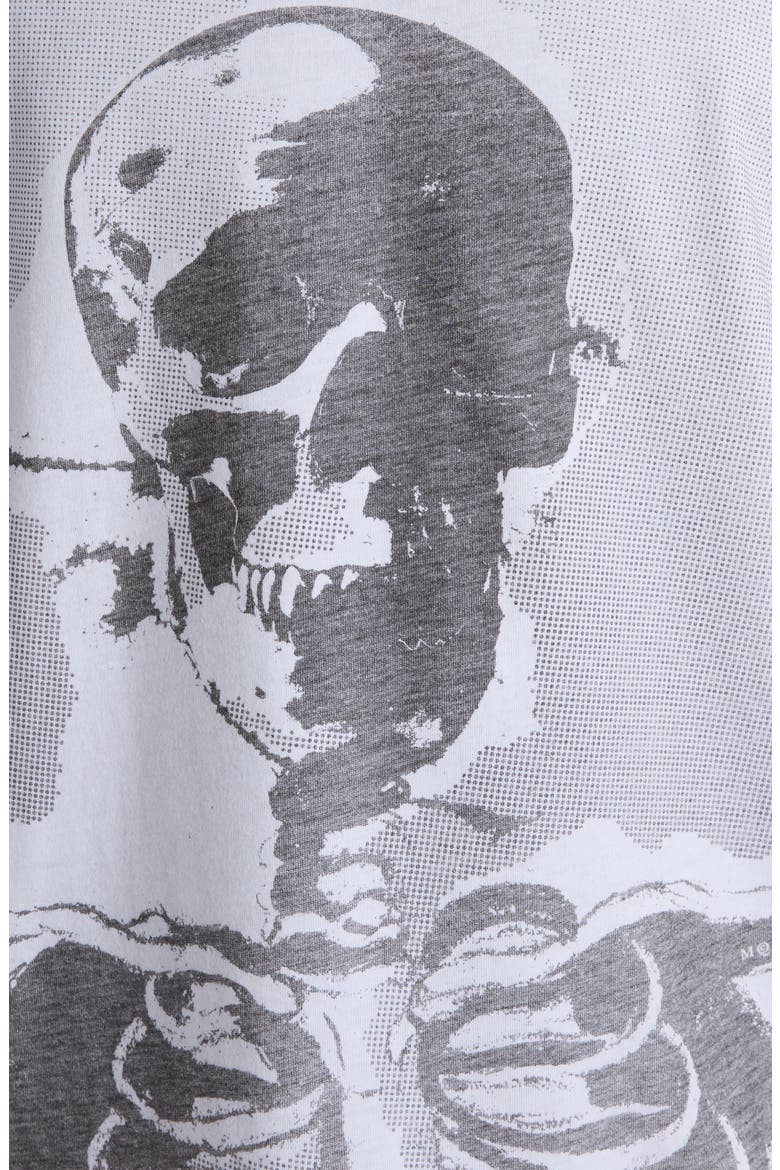 Skull Graphic T-Shirt, Alternate, color, WHITE / BLACK