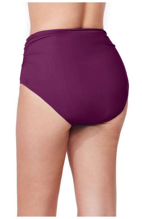 Profile By Gottex Tutti Frutti Shirred High Waist Swim Bottom In Purple