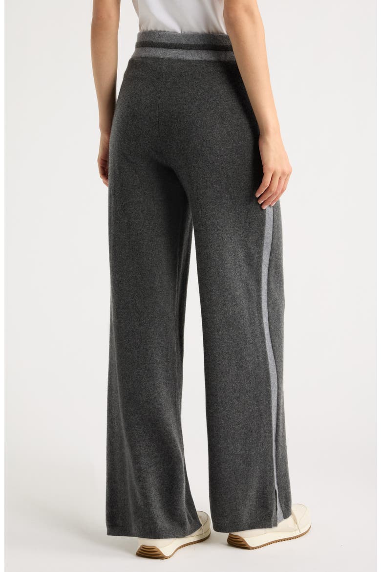 Nyla Cashmere Wide Leg Pants, Alternate, color, CHARCOAL